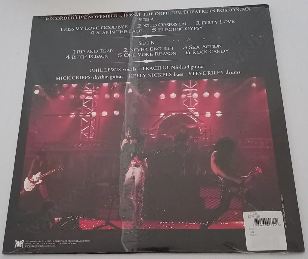 L.A. Guns, Boston 1989,  (Sealed album) Image 1++